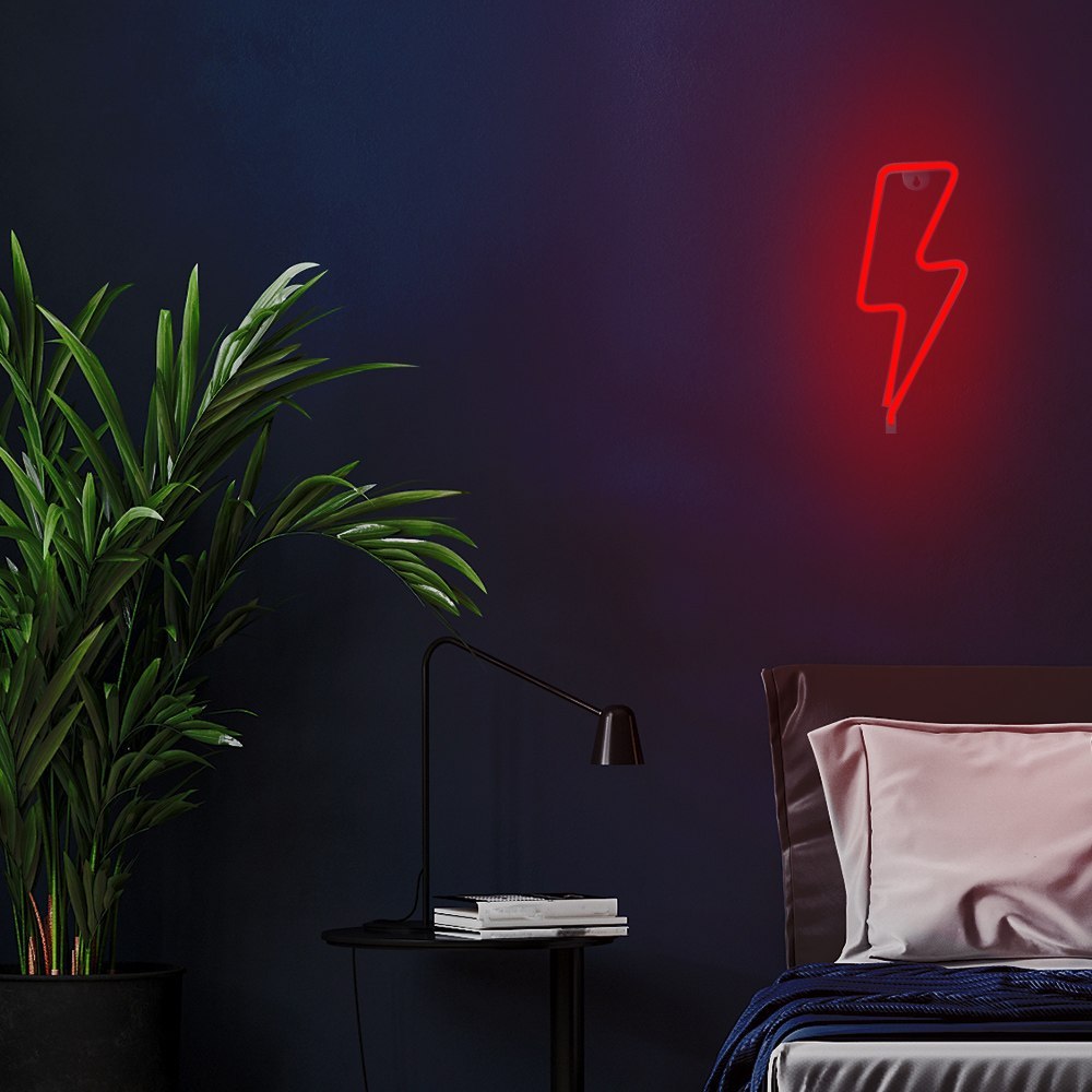 Neon LED PIORUN czerwony Bat + USB FLNE06 Forever Light